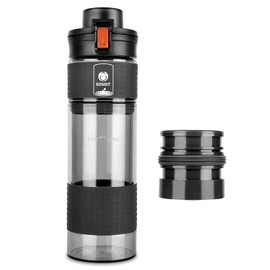 HOTUT Water Filter Bottle, 0.01μm Ultra-Filtration Reusable BPA Free Outdoor Sports Water Filtration Bottle for Survival Emergency Travel Use Removes Bacteria, Parasites and Microplastics