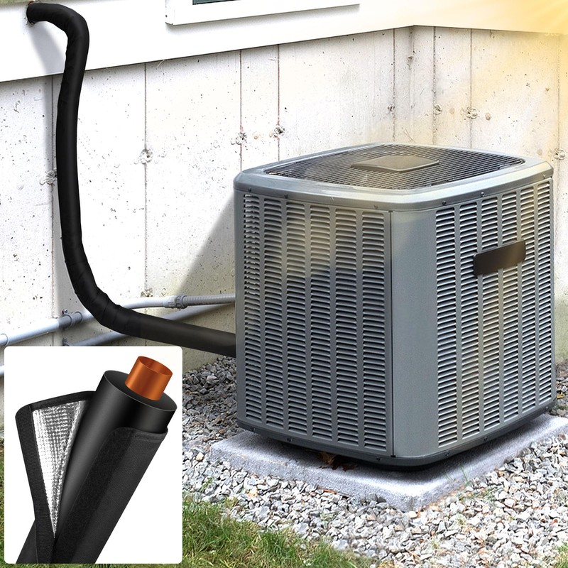 HVAC Copper Pipe Insulation Cover, 72''x10.2'' Outdoor Mini Split AC