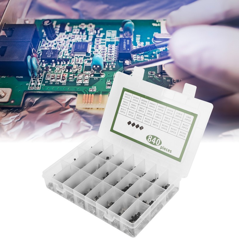 840Pcs Power Transistor Kit Triode Assortment Set Industrial Control Components