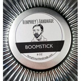 Humphrey's Handmade Masculine BOOMSTICK Scented Candle Soy Wax 8oz USA Bergamot Musk Sage Tonka Bean