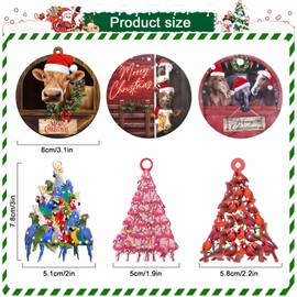 Christmas Ornaments 2024, Acrylic Horse Christmas Ornaments Pendant, Christmas Decorations Indoor Outdoor Hanging Ornaments Holiday Wedding Party Decor Xmas Gift for Kids