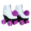 Epic Skates Purple Princess Girls Quad Roller Skates, White, Youth