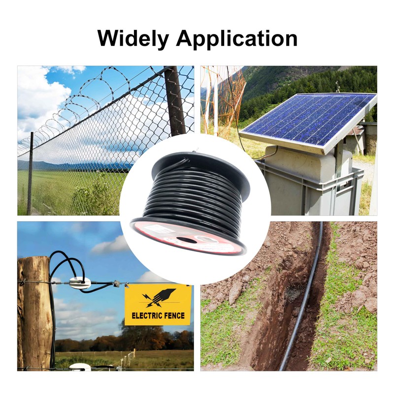 RiteFENCE Electric Fence Double Insulated Underground Hard Cable (328Ft, 12-1/2Gauge)