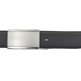 Vanzetti Men's Leather Belt, Cambered, Black, 35 mm, black