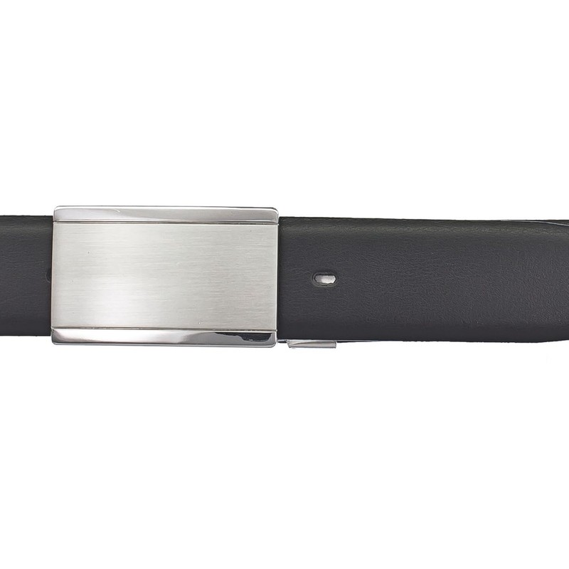 Vanzetti Men's Leather Belt, Cambered, Black, 35 mm, black