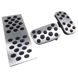 Toyota Universal Aluminum Pedal Cover CHR Yaris Cross Corolla Prius PHV Inset Car Parts Accessories Dedicated Parts 3-Piece Set (Accelerator, Brake, Footrest)