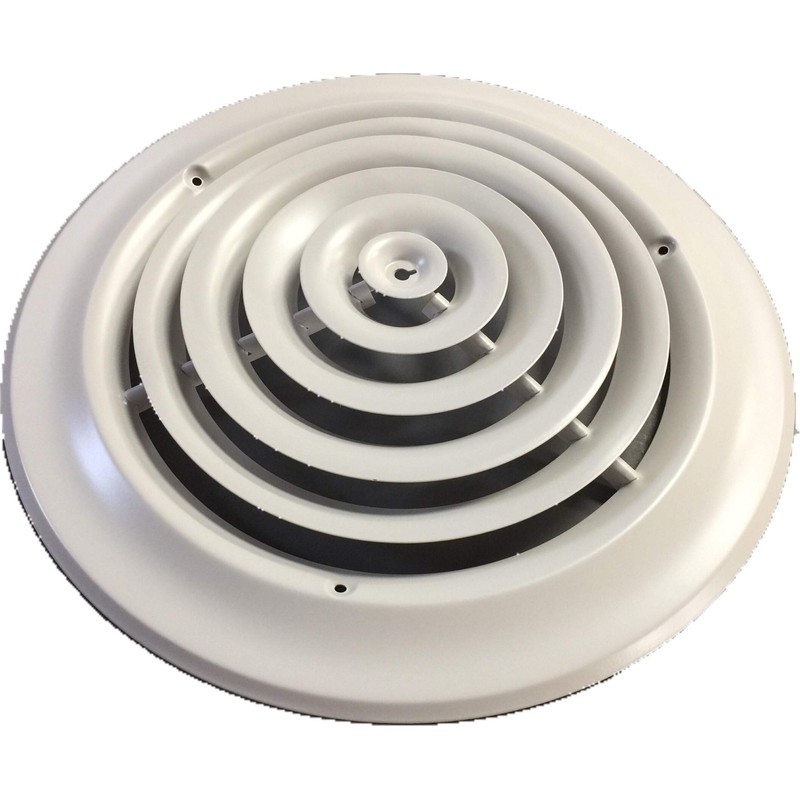 HBW 10" Round Ceiling Diffuser White Powder Coated with Outside