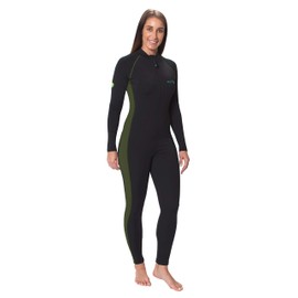 Women Stinger Suit Dive Skin UV Swimsuit +Pocket UPF50+ Chlorine Resistant Black L