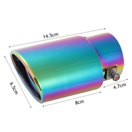 nakira nkr1387 Muffler Cutter, Oval Straight, Stainless Steel, 1.4 - 2.0 inches (35 - 50 mm)