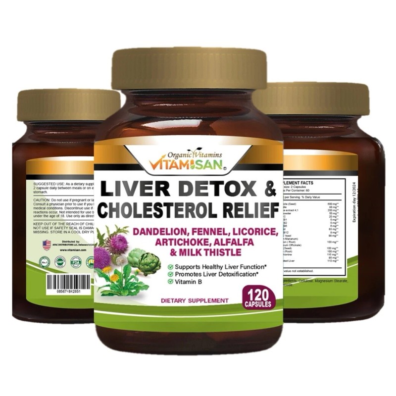 Liver Cleanse Detox Repair - 1,674 MG Milk Thistle Dandelion