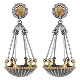 Aheli Antique Vintage Weighing Scale Design Boho Oxidized Dangle Jhumka Earrings Indian Fashion Jewelry Gift for Women