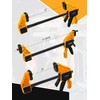 SUNBABA 6 Pack Clamps for Woodworking 12”(4)&6”(2) Light Duty One-Handed