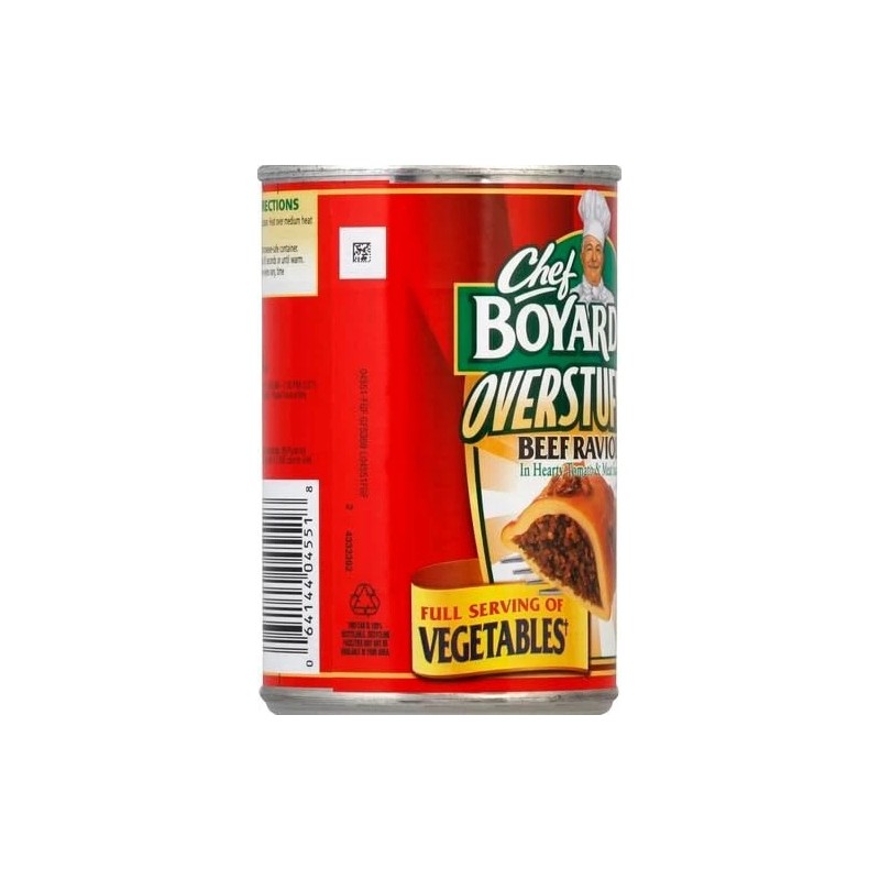 Chef Boyardee Overstuffed Beef Ravioli, 15 Oz Can - Quick