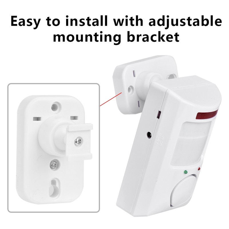 105dB Wireless Alarm System Infrared Motion Sensor Detector Wall Alert