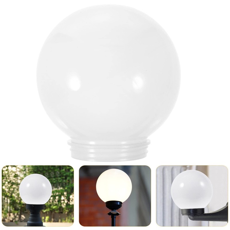 Veemoon White Replacement Goble Lampshade Acrylic Plastic Lamp Globe with