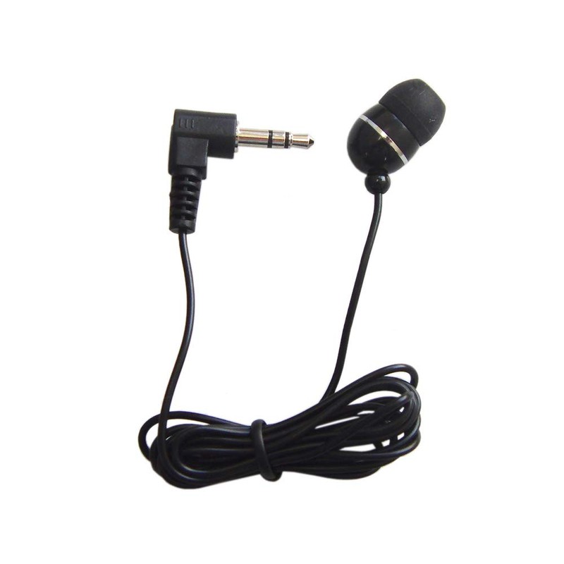 Dynamic Enclosed In-Ear Stereo Single Ear Earphones 3.5mm for Radio