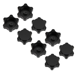 Vgoohobby 8Pcs Metal RC Wheel Hub Anti-Dust Cover 17mm Rim Hex Nut Compatible with Teamc HSP 1/8 HPI RC Car Truck (Black)