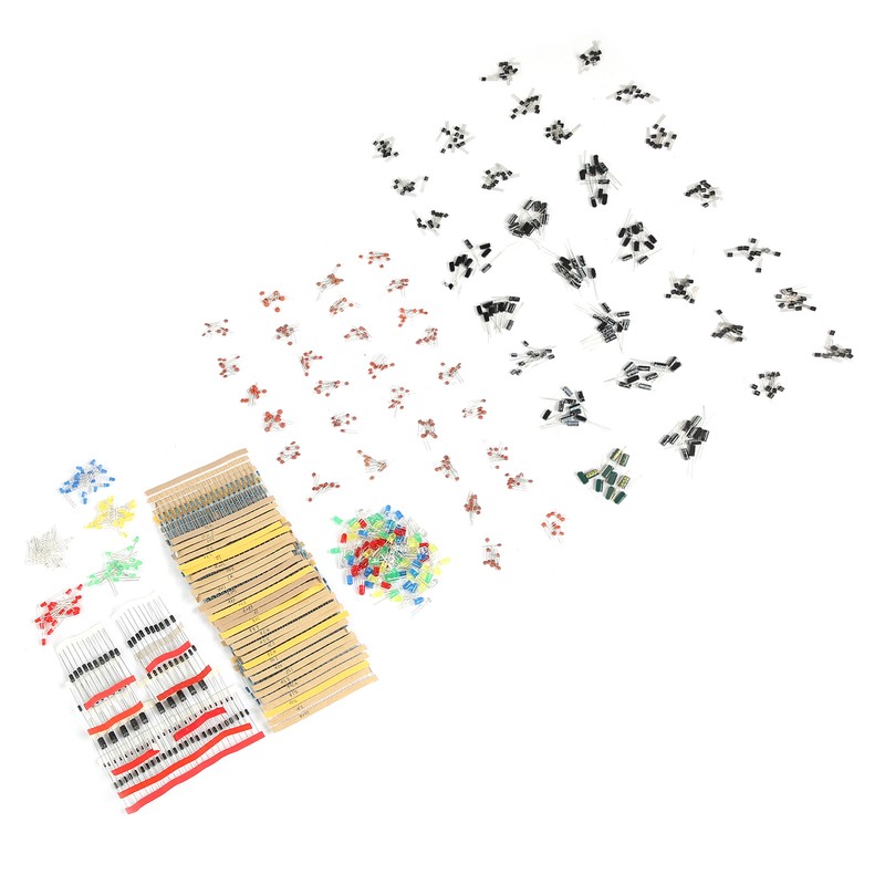 Super Electronic Component Kit 7 Values Set Resistor Diode Capacitor