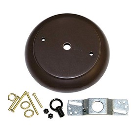 Oil Rubbed Bronze Canopy Kit, 4.75" 12.6cm Diameter, 7/16" (11mm) Center Hole, 2 bar Holes, Hardware Included_LA632
