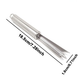 Honbay 2PCS Stainless Steel V Shape Pineapple Eye Peeler Remover for Home Fruit Store Supermarket