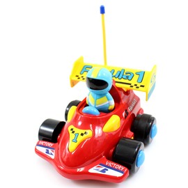 PowerTRC RC Remote Control Formula Racing Car with Racing Driver Action Figure for Boys & Girls (Red)
