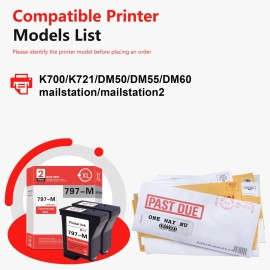 GATAPO® 797 Ink  replace for Pitney Bowes 797-M Mailstation2 Postage Meters 2PK