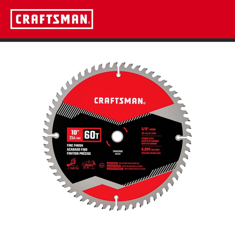 CRAFTSMAN 10 in Table Saw Blade 60 Tooth with 5/8