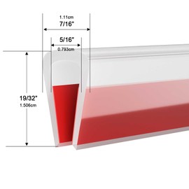 Silicone Edge Trim Self-Adhesive U Channel Silicone Edge Trim Edge Protector for Sheet Metal (Clear, Fit 5/16" - L 20')
