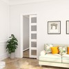 JUBEST 6FT Commercial Grade Pocket Door Hardware and Track Set