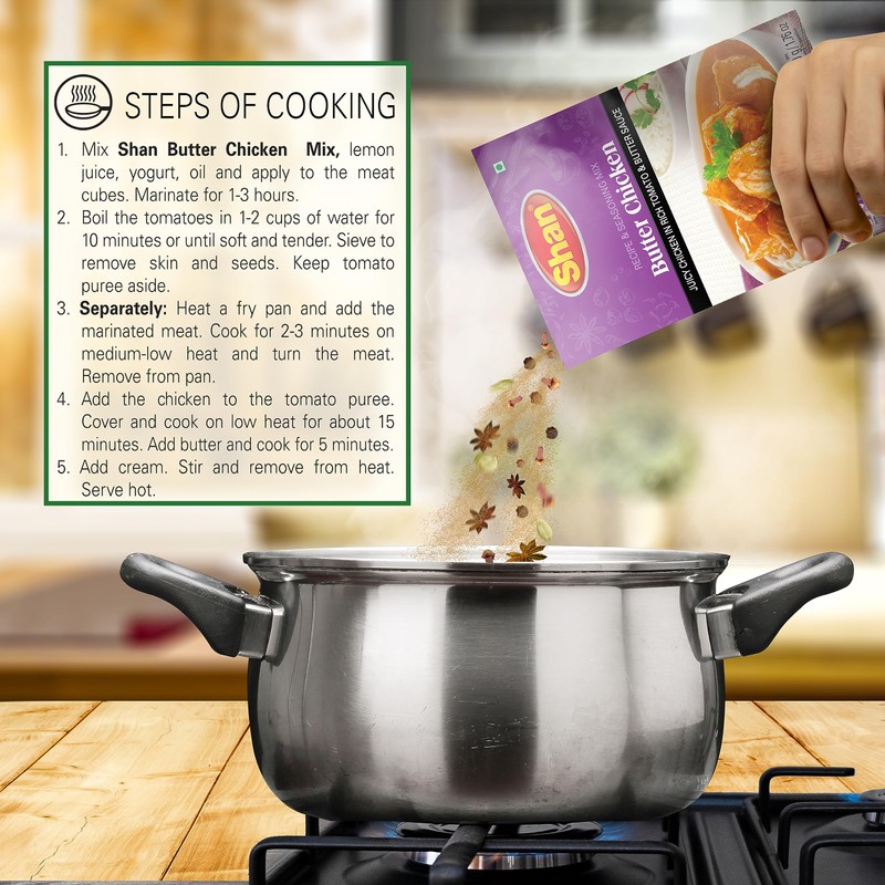 Shan - Butter Chicken Seasoning Mix (50g) - Spice Packets