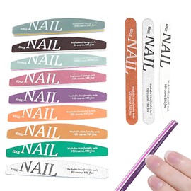 12 Stück Profi Nagelfeilen Set, Nagelfeilen Für Gelnägel Nagelpolierblöcke Für Naturnägel, Polierfeile Fingernägel, Nagelfeilen Nagelbuffer Waschbar Für Nagelstudio Und Zuhause