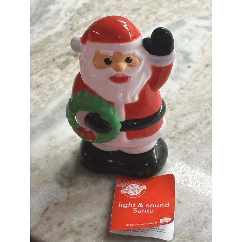 Greenbrier Christmas Light/Sound Santa Motion Activated 6 Inches
