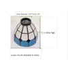 HUIMEIJU Glass single lampshade 2PCS set Blue glass fan lamp,