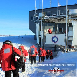 Marathon Studios US Antarctic Program (USAP) Stickers - 3.5'' Antarctica Sticker Set, Includes Bonus American Flag Stickers: for Cars, Trucks, Laptops, Water Bottles, and More (4 Pack)