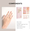 NAILOG Semi-hardened Gel Nail Stickers (34 Pieces), Long Lasting, Salon