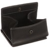 Kanazaichi Kyurokuichi Vegetable Leather Trifold Wallet, Unisex, Black