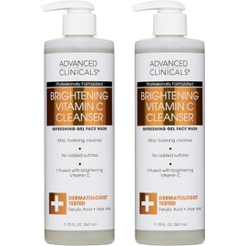 Advanced Clinicals- LIMPIA Y REVITALIZA SUAVEMENTE: este gel limpiador facial con vitamina C para mujeres y hombres actúa como un limpiador facial hidratante que limpia suavemente mientras ayuda a ilu