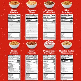 Gift Basket Tower with Fresh Nuts & Snacks, Gourmet Cravings Indulgence - 6 Tier Food Basket Gift Set, Great Gift Present for Men & Women.