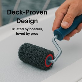 KiwiGrip Roller for Non-Skid Coating Application - Black, 4-Inch - Creates Aggressive or Fine Grip Surface on Boats, Decks, Ramps or Steps - KG-102-04