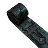 Barry.Wang Black green Tie for Men Silk Woven Paisley Necktie