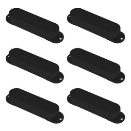 6PCS Sealed Single Coil Pickup Covers Plastic Closed Pickup Protective Shell Guitar Accessories for Most Electric Guitars No Holes Black