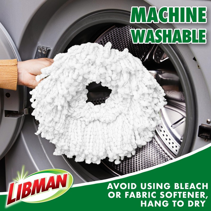 Libman Tornado Spin Mop System Plus 3 Refill Heads |