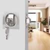 Square Pocket Door Lock, Satin Nickel Pocket Door Hardware, Sliding