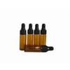 AGENIZ 50 Pcs 5ml Amber Mini Dropper Bottles Essential Oils