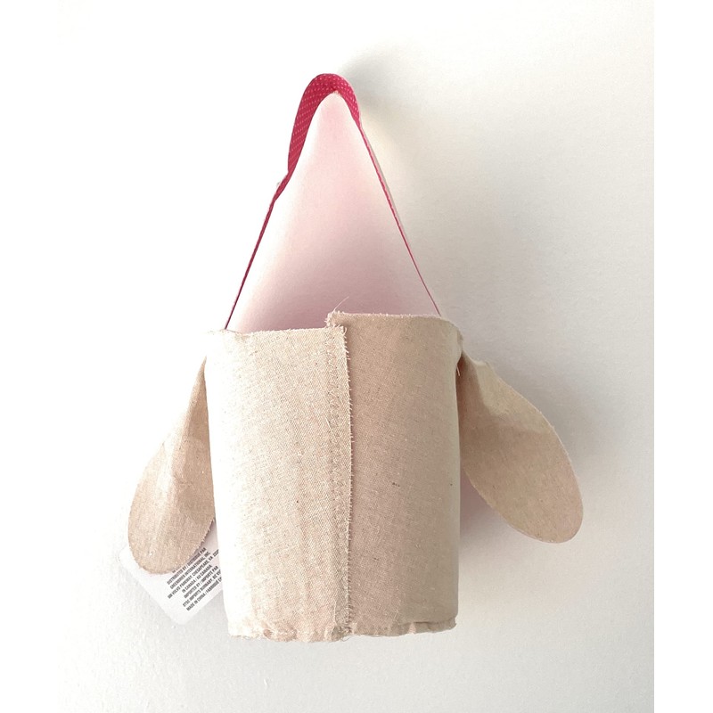 Greenbrier Fabric Bunny Easter Basket (Pink)
