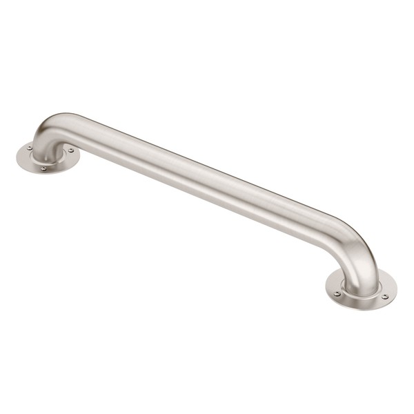 Moen LR7524 Home Care Safety 24-Inch Stainless Steel Bathroom Grab Bar with Exposed Screws, 24 Inch, Stainless