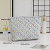 2 Pack Quilted Cotton Makeup Bags for Women,Large Cosmetic Organizer