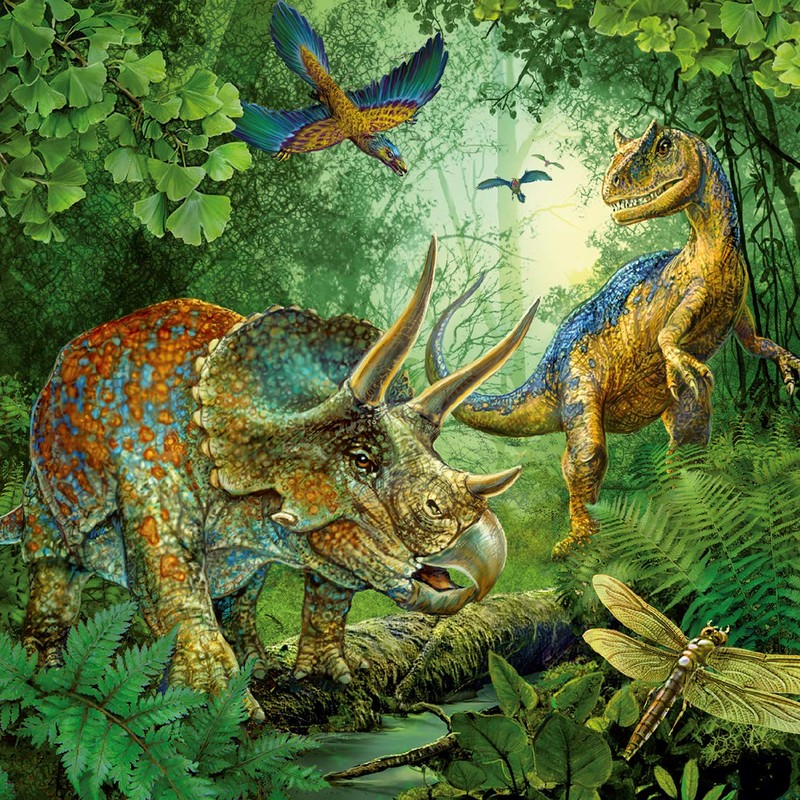 Ravensburger Dinosaur Fascination 3 x 49 Piece Jigsaw Puzzle Set