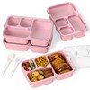 RGNEIN Large Capacity Bento Box for Adults, 4-Piece Set C