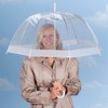 Clear Dome Umbrella, Durable Wind-Resistant Umbrella with Sturdy Bubble Design,